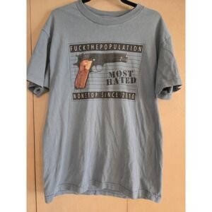 FTP F The Population Most Hated Pistol Graphic T-Shirt Large Made in USA